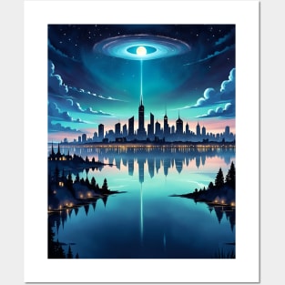 Out of this World - Magical Nighttime Skyline Posters and Art